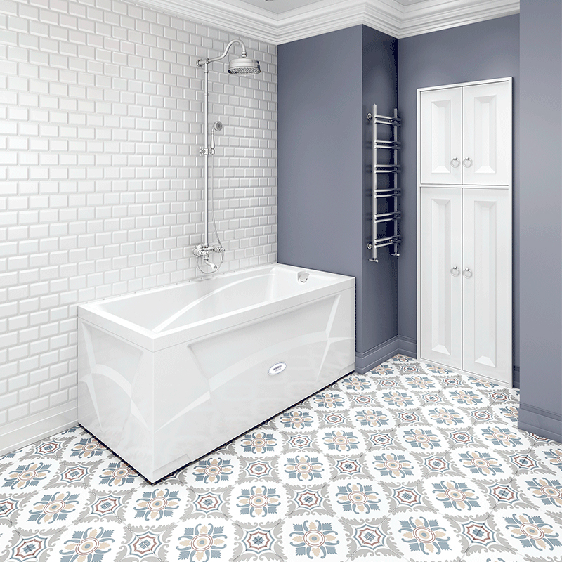 Ванна с гидромассажем Фелиция 160х75 (КЛАССИК),панель СКАНД,карк,слив-пер 2-75-2-0-9-204