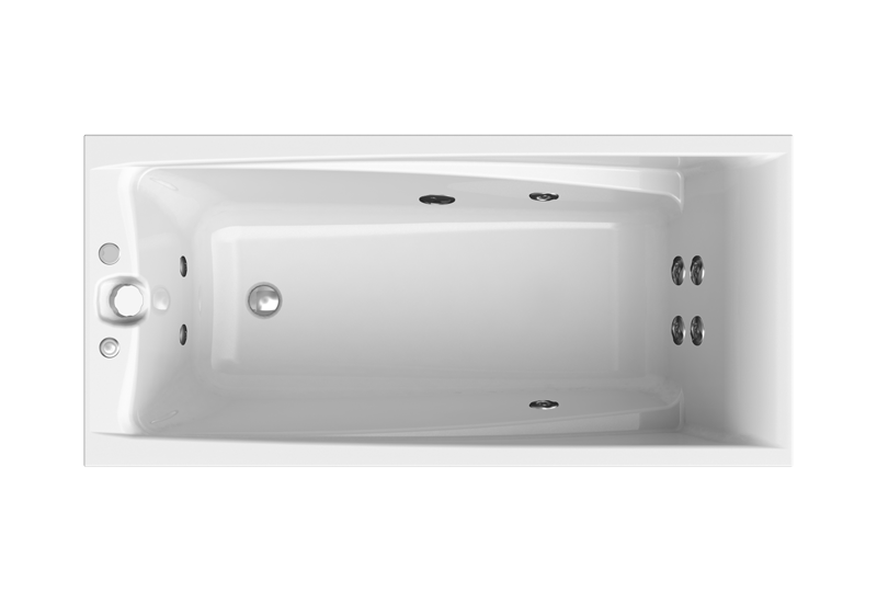 Ванна с гидромассажем Фелиция 160х75 (КЛАССИК),панель СКАНД,карк,слив-пер 2-75-2-0-9-204