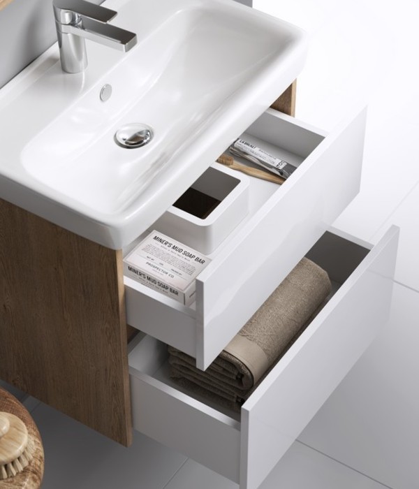 Тумба - умывальник подвесная Сити , цвет дуб балтийский CI0106DB