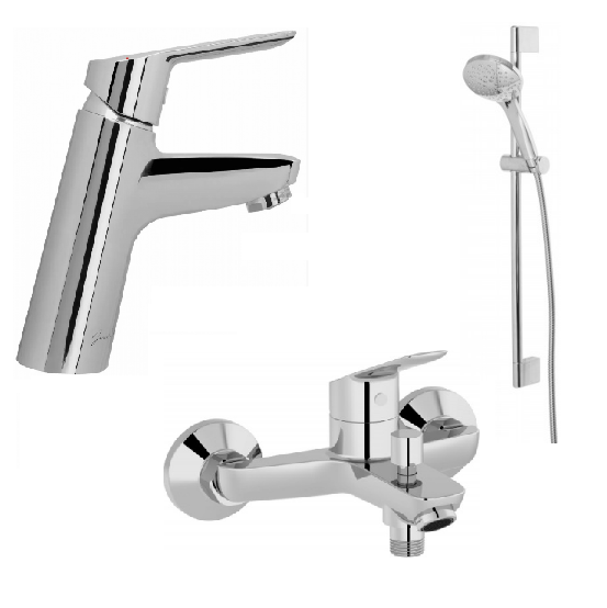 Комплект смесителей для ванны Lucien, хром (E20849+E20848+E32907-CP), E20850RU-CP