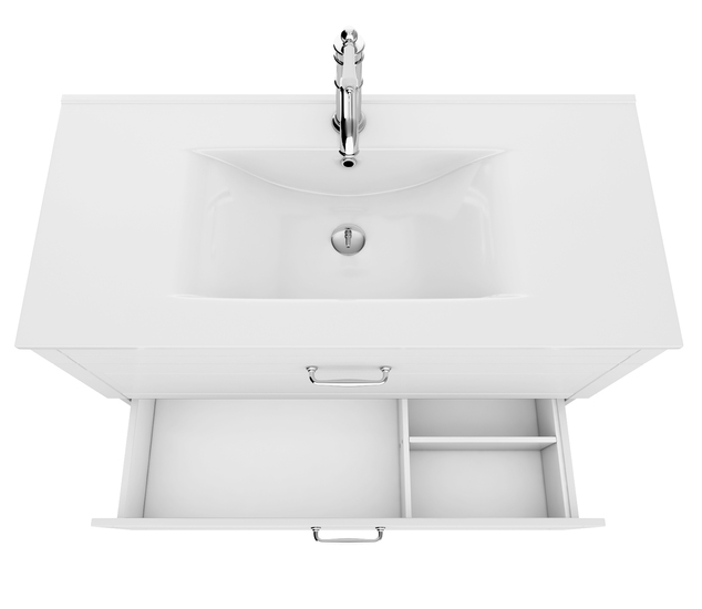 Тумба с умывальником 100 см Oxford OXF10W1i95K напольная, белая