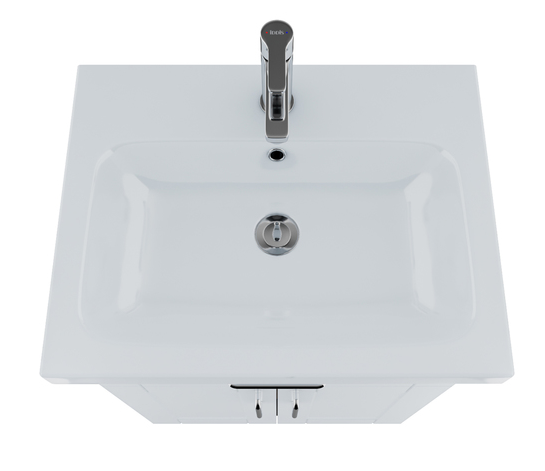 Тумба с умывальником 60 см New Sena NSE60W2i95K белая/под дерево