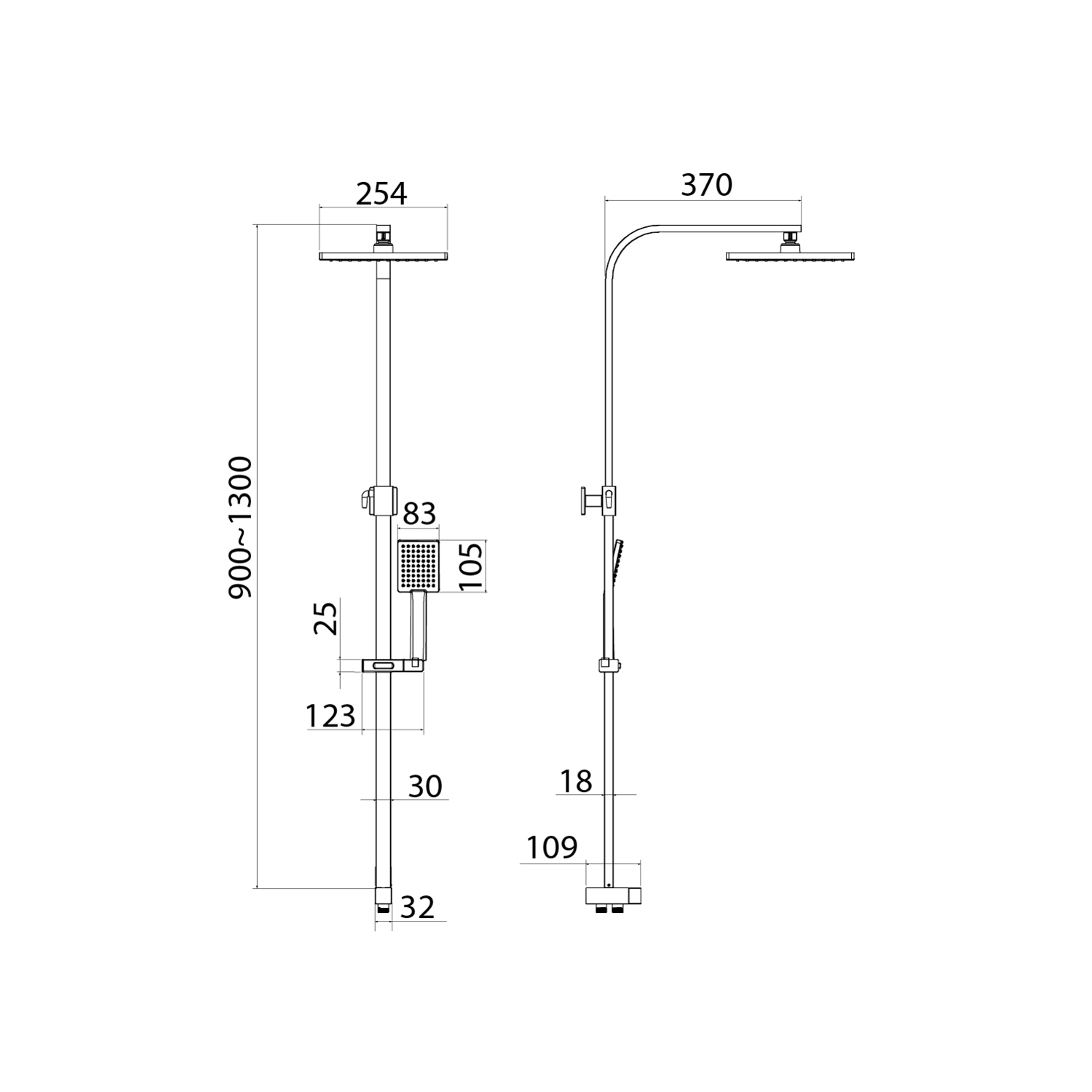 Душевая система, хром, Bild, BIL1FSBi76