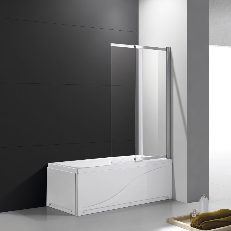 Душевая шторка на ванну SLIDER-VF-11-80/150-C-Cr
