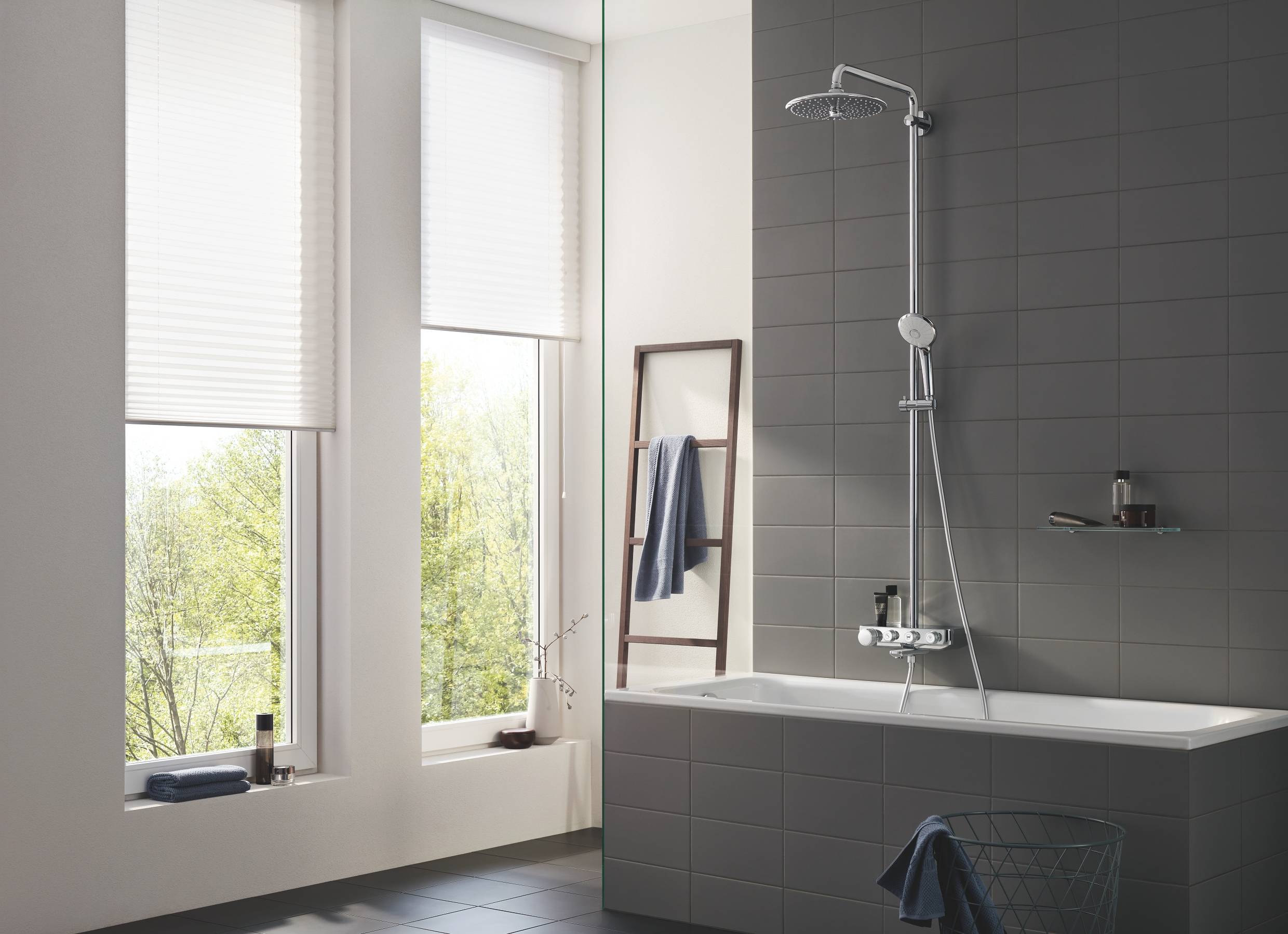 Душевая система с термостатом для ванны, Grohe 26510000 Euphoria SmartControl 260 MONO хром