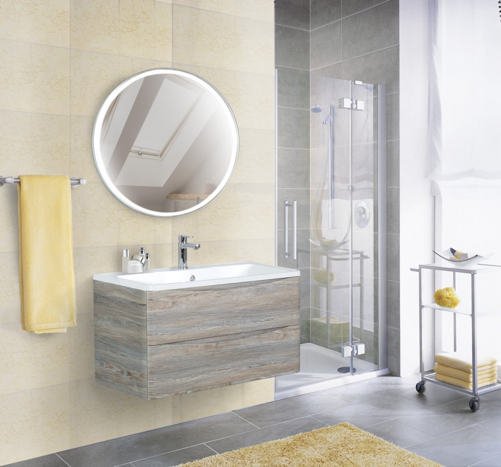 Тумба под раковину подвесная с двумя выкатными ящиками ACQUA Pino Scania 1200x450x500 BelBagno