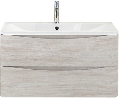 Тумба под раковину подвесная с двумя выкатными ящиками ACQUA Rovere Vintage Bianco 1000x450 BelBagno