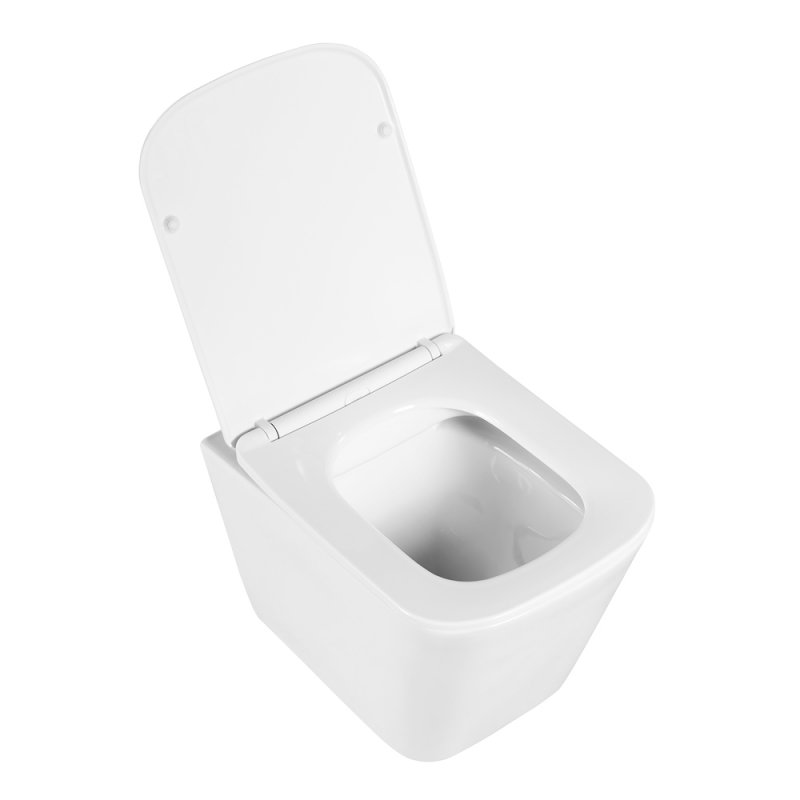 Унитаз подвесной безободковый с сиденьем DUE BB3103CHR/SC BelBagno