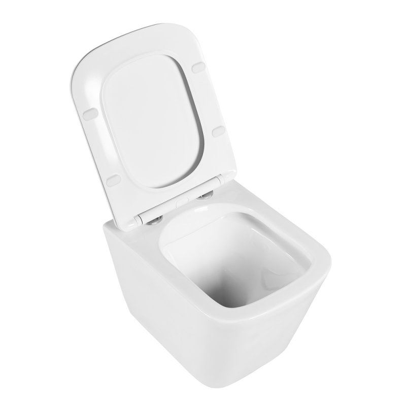 Унитаз подвесной безободковый с сиденьем DUE BB3103CHR/SC BelBagno