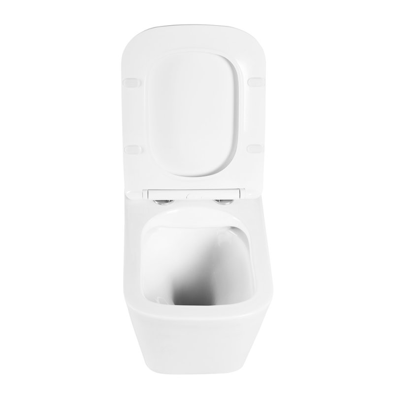 Унитаз подвесной безободковый с сиденьем DUE BB3103CHR/SC BelBagno