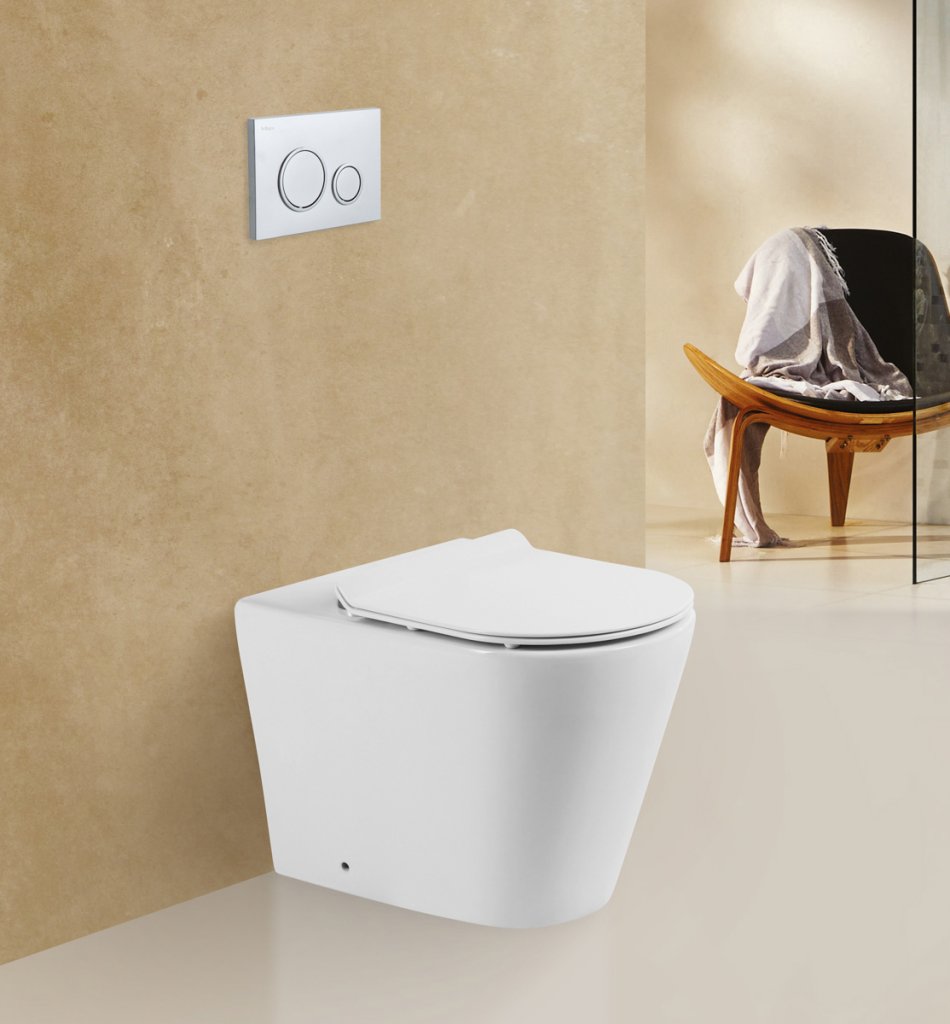 Чаша приставного унитаза FLAY-R BB1003CBR BelBagno