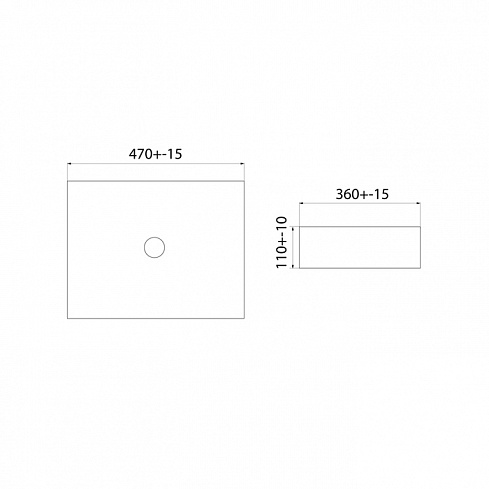 Умывальник накладной белый глянцевый Slide SLIWS02i27 IDDIS