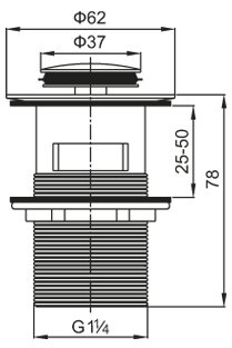 Донный клапан BB-PCU-06-CRM BelBagno