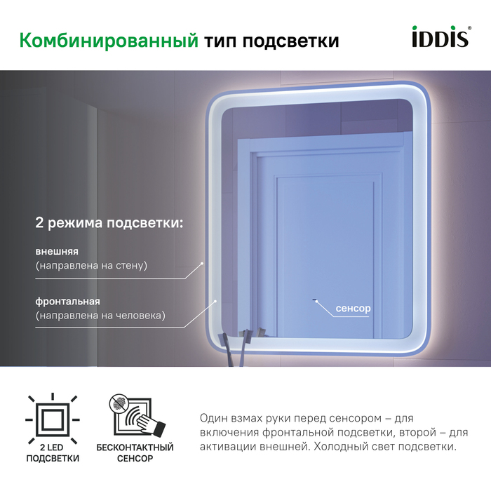Зеркало с подсветкой Esper 60 см ESP6000i98 IDDIS