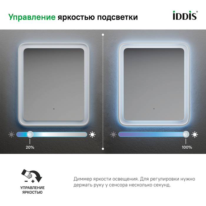 Зеркало с подсветкой Esper 60 см ESP6000i98 IDDIS