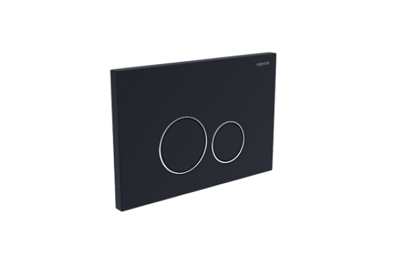 Панель смыва Черная матовая ободок хром (клавиши круглые) KDI-0000020 (005D) Aquatek
