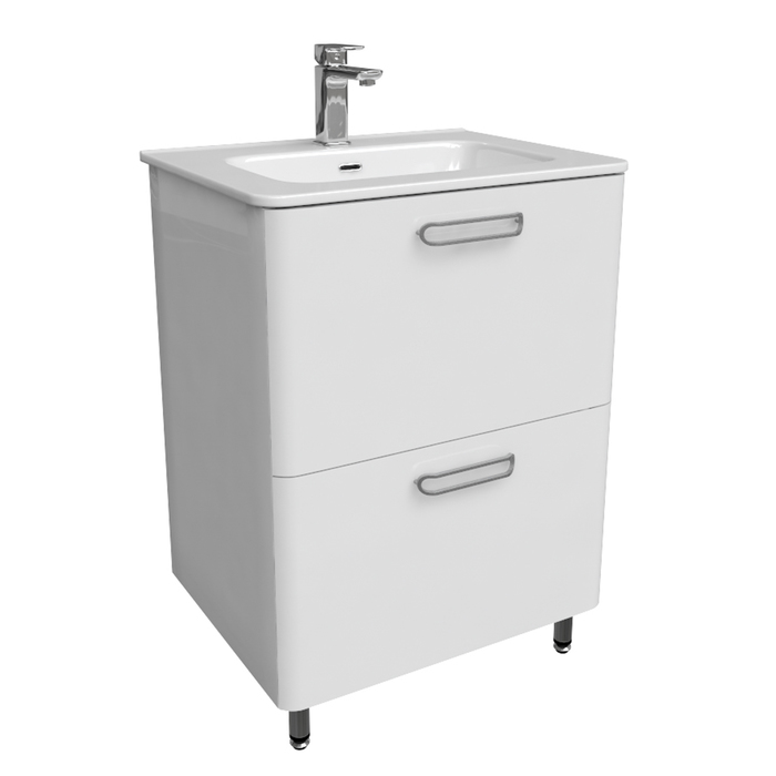 Тумба напольная с умывальником Brick 60 см белая BRI60WFi95K IDDIS