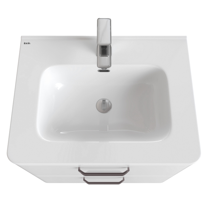 Тумба напольная с умывальником Brick 60 см белая BRI60WFi95K IDDIS