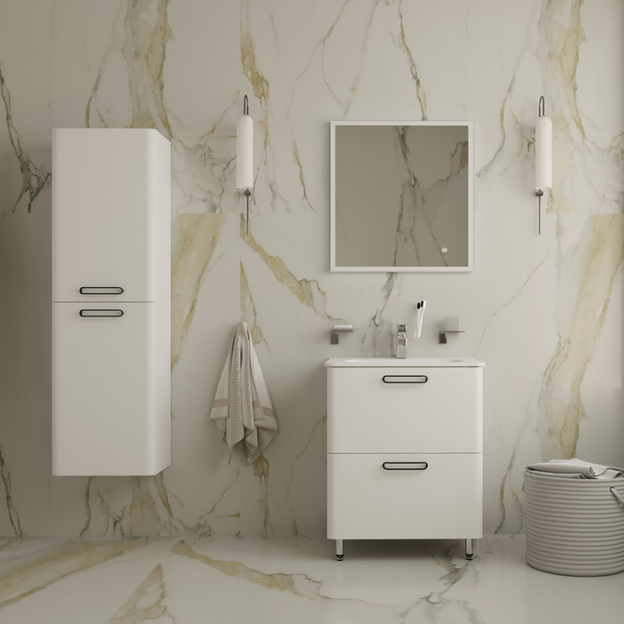 Тумба напольная с умывальником Brick 60 см белая BRI60WFi95K IDDIS