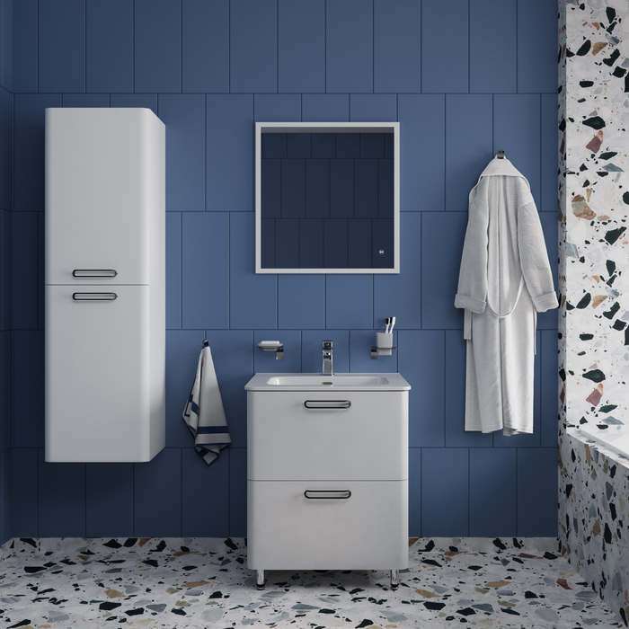 Тумба напольная с умывальником Brick 60 см белая BRI60WFi95K IDDIS