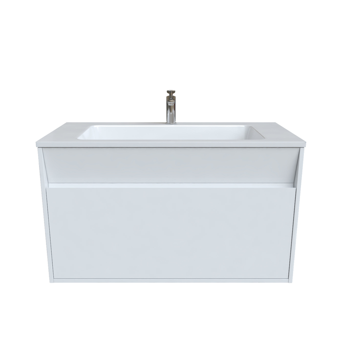 Тумба с умывальником подвесная с ящиком Esper 100 см белая ESP10W0i95K IDDIS