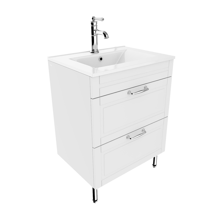 Тумба с умывальником Oxford напольная 60 см белая OXF60W0i95K IDDIS