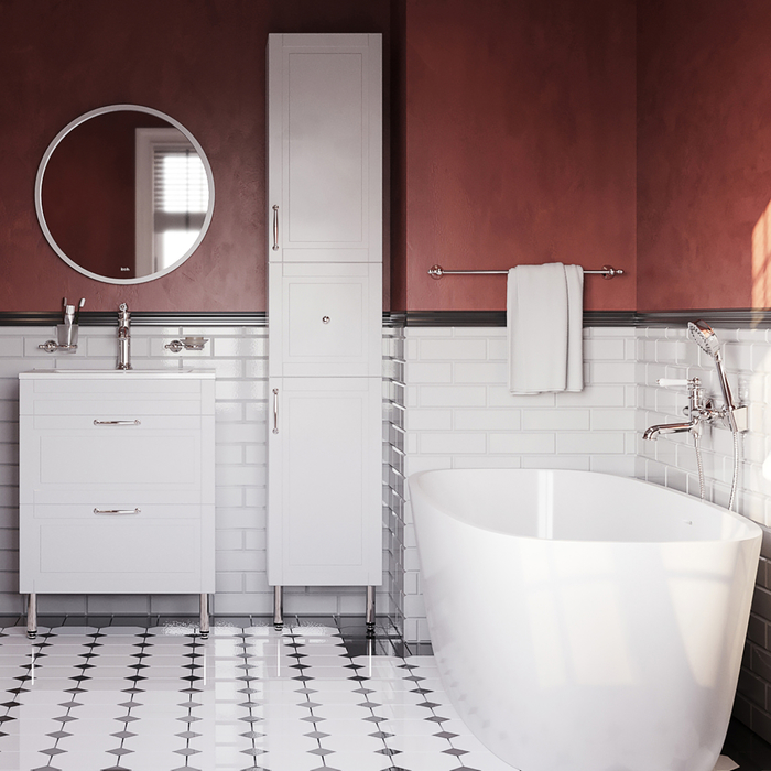 Тумба с умывальником Oxford напольная 60 см белая OXF60W0i95K IDDIS