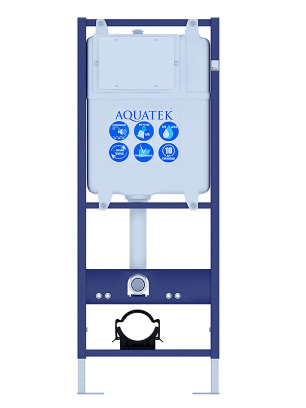 Инсталляция для унитаза Standart 41 113*41*11 Aquatek + Унитаз безободковый с сиденьем BelBagno