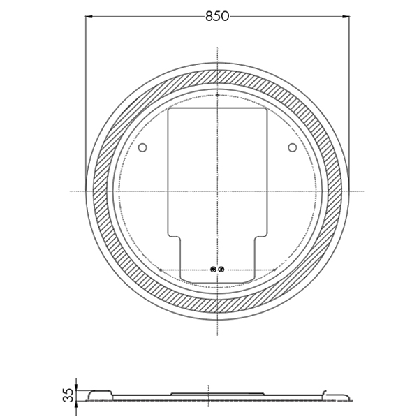 Зеркало Анелло 85 1A260802AK010 Aquaton