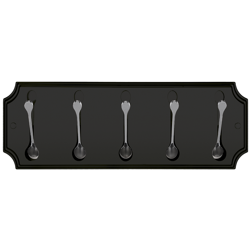 Панель пластик с 5 плоскими крючками HERMITAGE HRM-670-Black/Chrome Elghansa