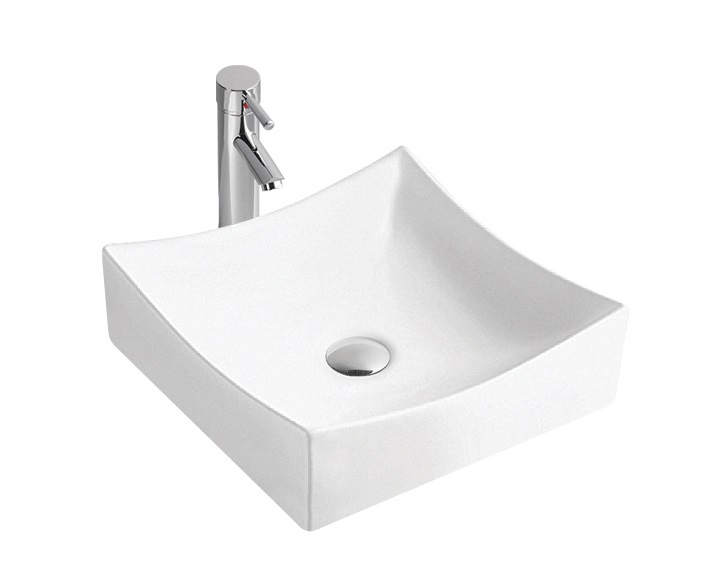 Раковина накладная для установки на столешницу 400х400х130 белая AQ5516-00 Aquatek