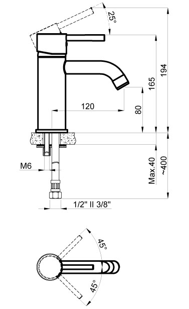 Смеситель для раковины TASCO AZ-15164501, Azario