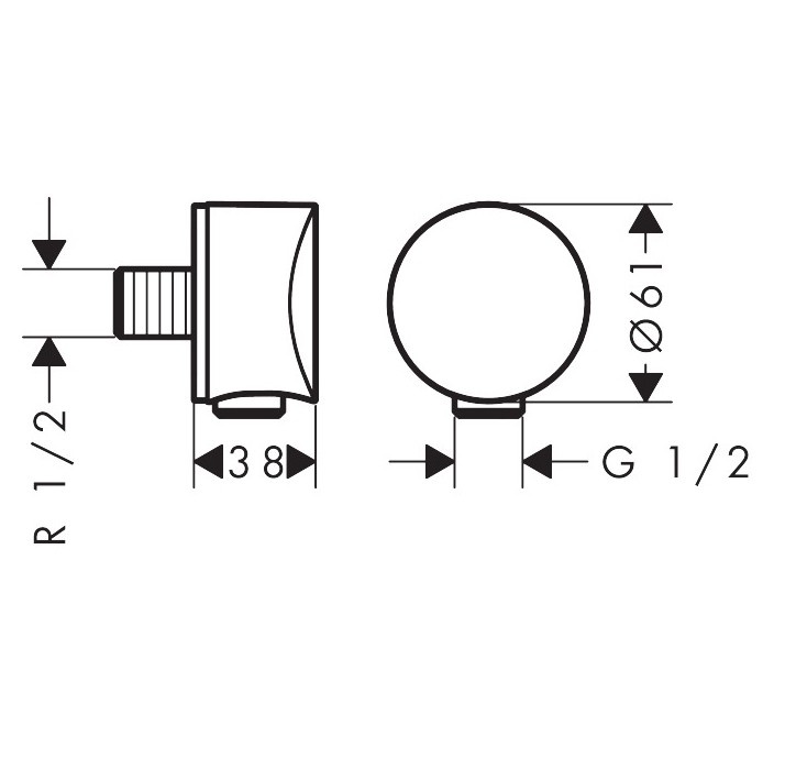 Шланговое подсоединение Fixfit S 26453670 HANSGROHE