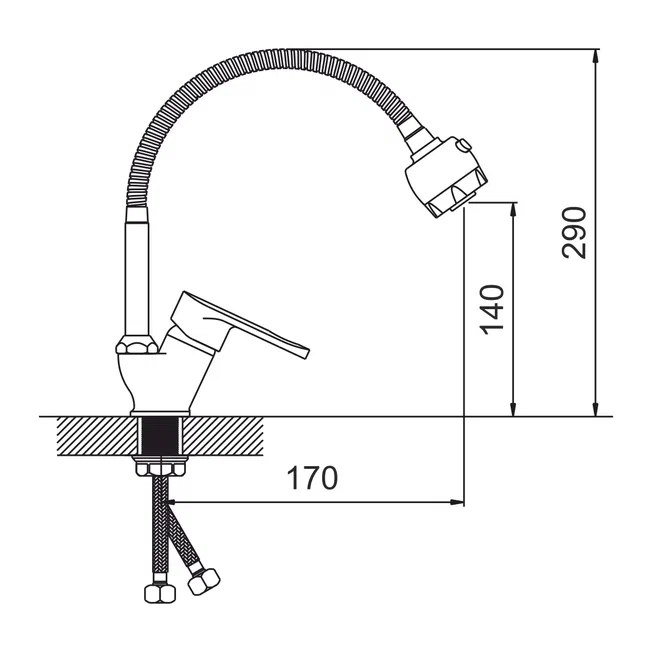 Смеситель для кухни Flex G232514 Gota Rocio