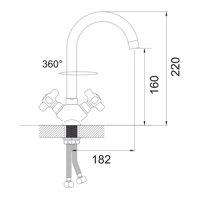 Смеситель для кухни Blanes G322310 Gota Rocio