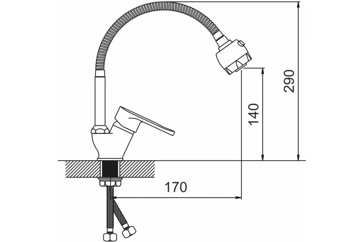 Смеситель для кухни Flex 232513G-GOTA Gota Rocio