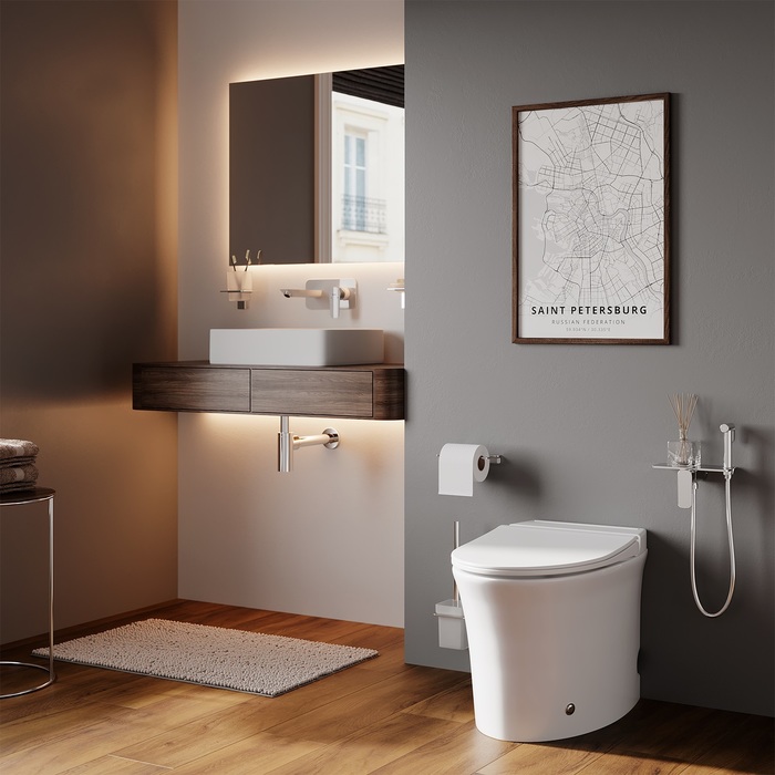 Унитаз приставной с функцией импульсного смыва, Pulse, PULIDSEi26 IDDIS