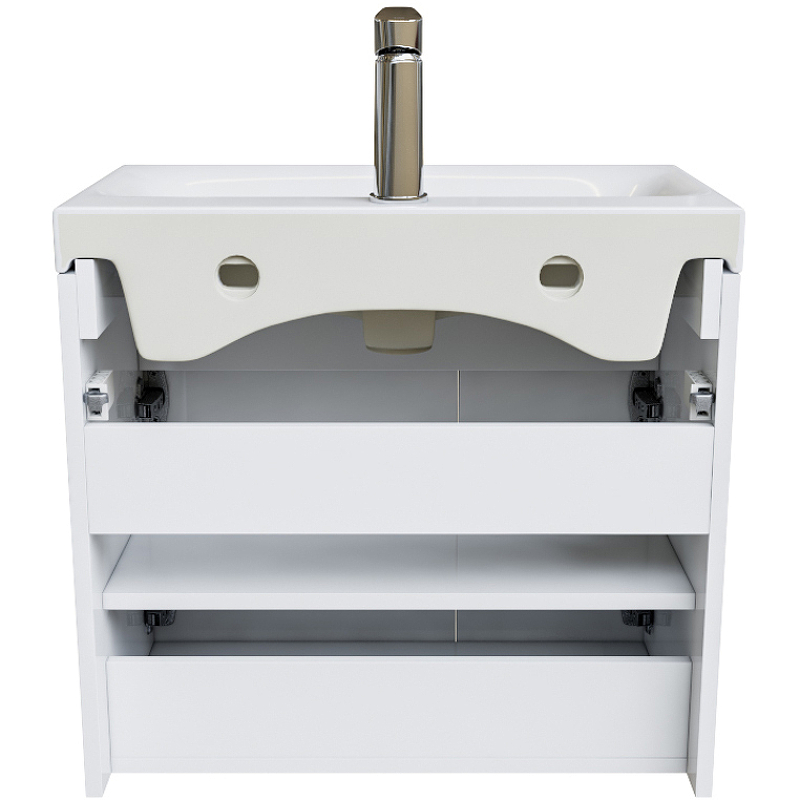 Тумба с умывальником подвесная с дверцами, белая, 60 см, Zodiac ZOD6CD0i95K Iddis