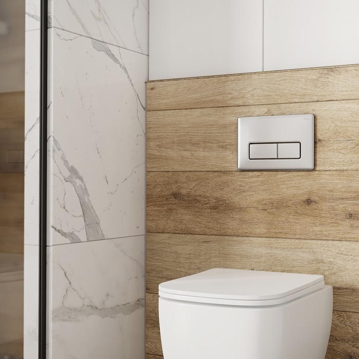 Клавиша смыва, универсальная, матовый хром, Unifix, 080 UNI80M0i77 Iddis