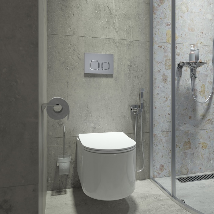 Клавиша смыва, универсальная, хром, Unifix, 004 UNI04CHi77 Iddis