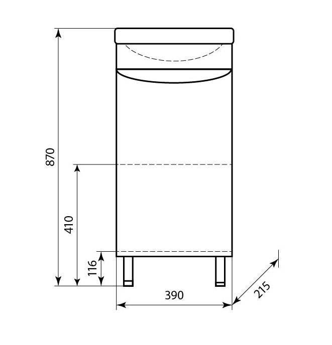 Тумба с раковиной Комо 40 минор Aqualine