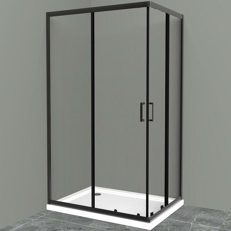 Душевой уголок UNO-195-AH-2-100/80-C-NERO Belbagno