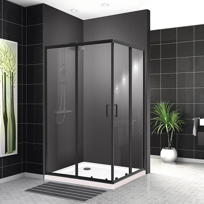 Душевой уголок UNO-195-AH-2-100/80-C-NERO Belbagno