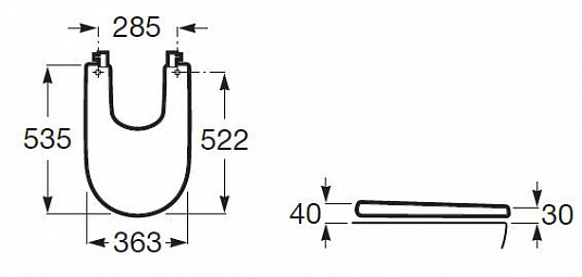 Крышка для биде Meridian-N 8062A200B Roca
