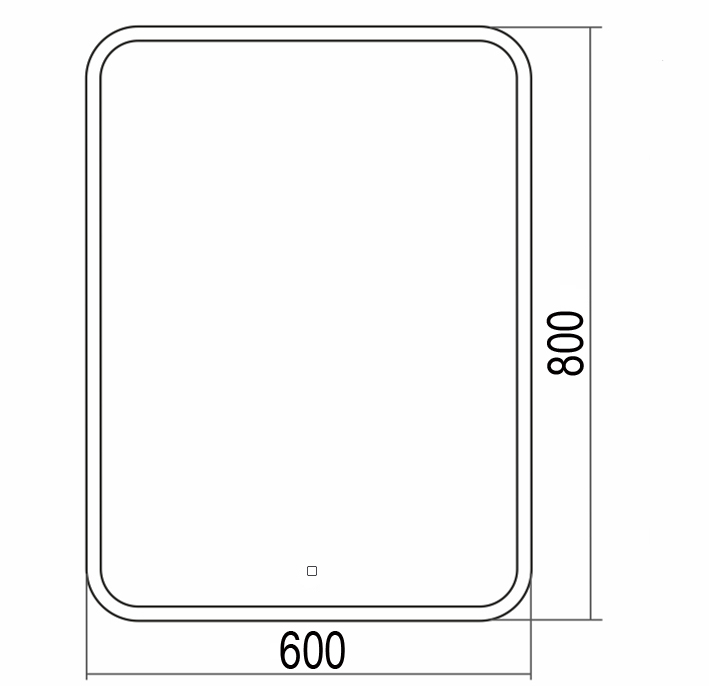 Зеркало Стив 60х80 с сенсорным выключателем LED-00002249 Azario