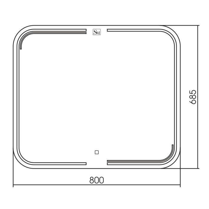 Зеркало LED-00002524 Azario