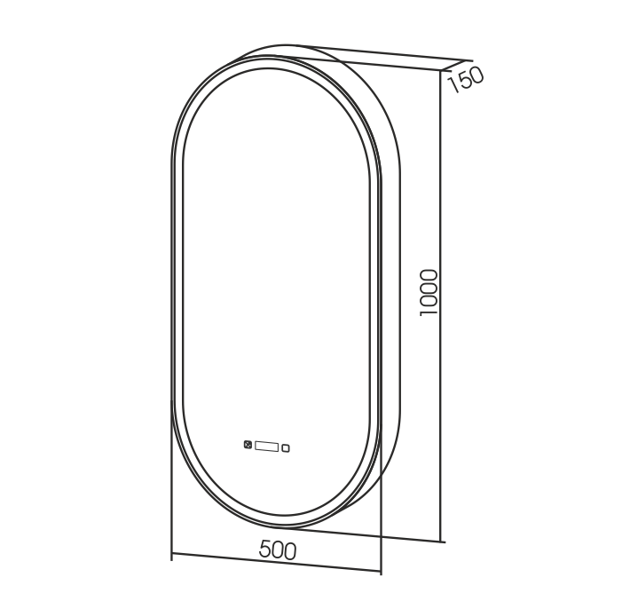 Зеркало LED-00002690 Azario