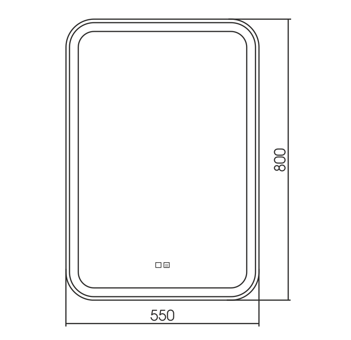 Зеркало LED-00002511 Azario