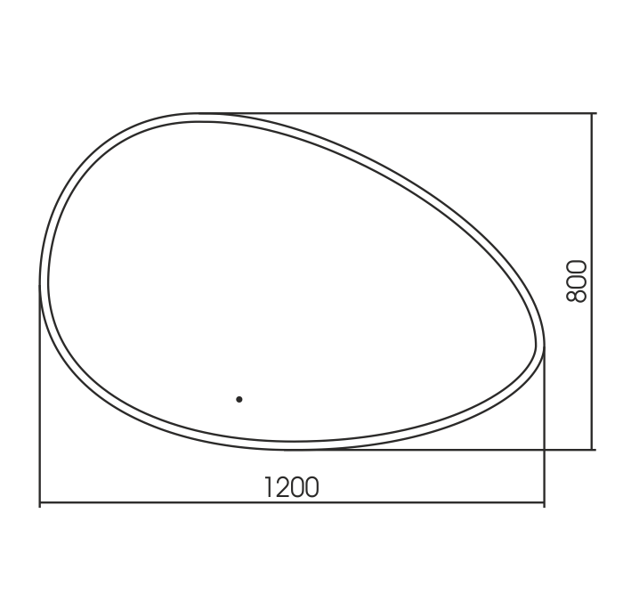 Зеркало LED-00002557 Azario