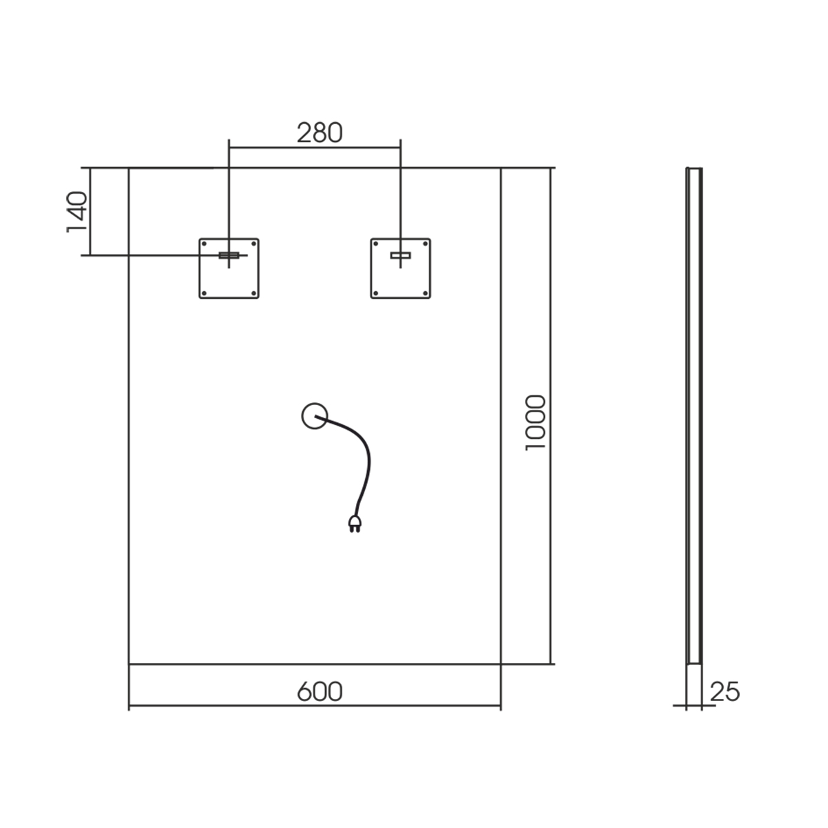 Зеркало LED-00002614 Azario
